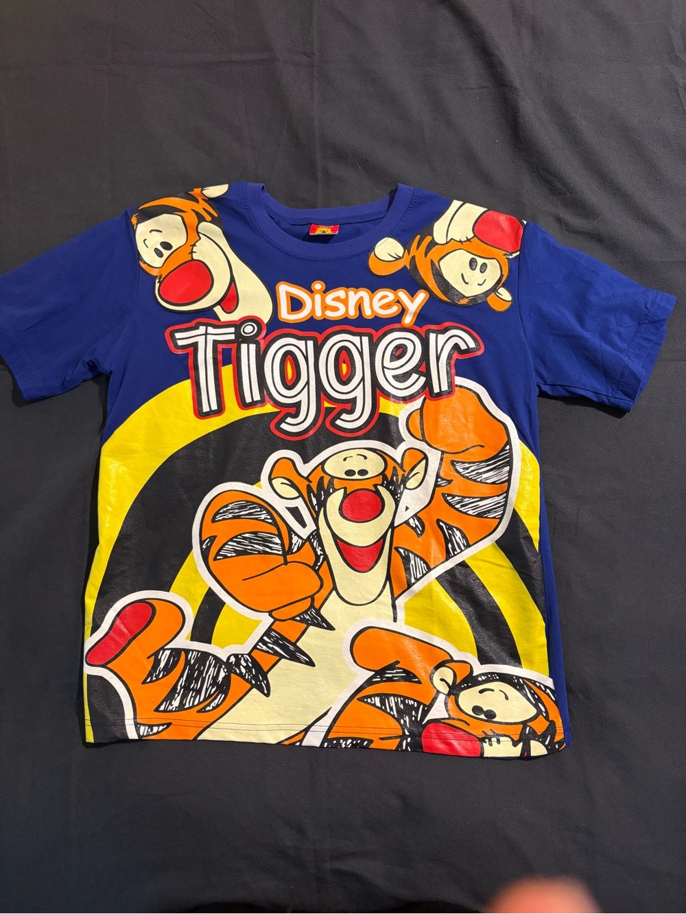 Disney Tigger Graphic Tee - Blue & Orange All Over Print